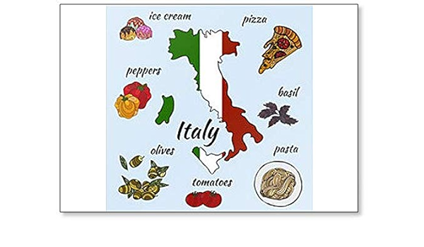 Imán para nevera, diseño de símbolos e iconos de Italia ...