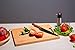 JASZMER Natural Bamboo Cutting Board, Preminum Wood Cutting Board Multi-Size Chopping Serving Board with Handle, 13.38✕9.45✕0.71 in