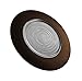 NICOR Lighting 6 inch Oil-Rubbed Bronze Recessed Shower Trim with Glass Fresnel Lens (17502OB)