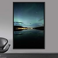 Framed Canvas Wall Art Beautiful Landscape Canvas Prints Home Artwork Decoration for Living Room,Bedroom - 16x24 inches