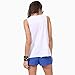 Surper Sexy Women Sleeveless Pineapple Print Chiffon Vest Shirt Tank Tops (M, White)