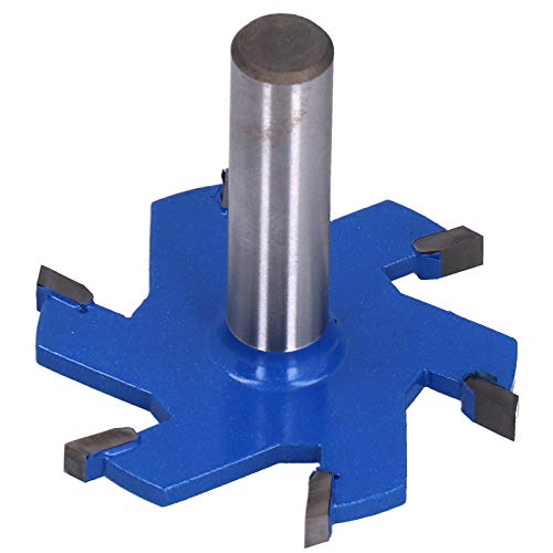 6‑Flute Router Bit T‑Slot Woodworking Router Cutter Milling Bit for CNC Machining Carbon Steel Extended Shank (12mm Shank)