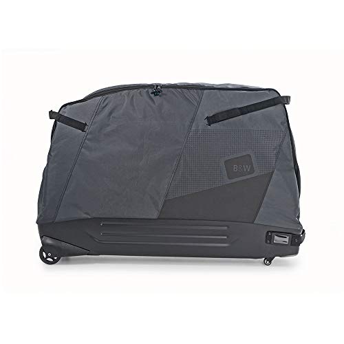 B&W International Padded Lightweight Zippered Bike Bag and Case II with 4 Wheels, Black