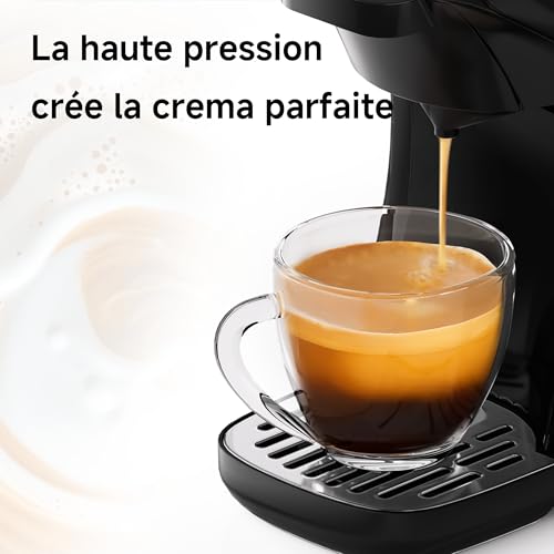 HIBREW H1B 6-in-1 Capsule Coffee Machine, 20 Bar Espresso Compatible with Ns*/DG*/Es*/Kcup*/Ground Coffee, Single Button Hot and Cold Brew, Adjustable Temperature and Quantity (Black)
