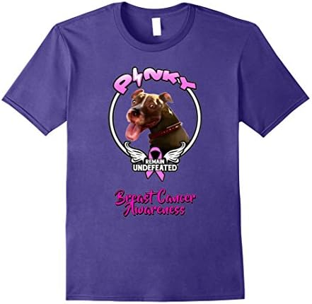 Mens Pinky - Remain Undefeated Breast Cancer Awareness ~ T-Shirt Small Purple