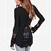 SunWard(TM) Women Sexy Backless Net Yarn Splice Long Sleeve Shirt (Large, Black)