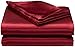 Divatex Home Fashions Royal Opulance Satin Queen Sheet Set, Burgundy