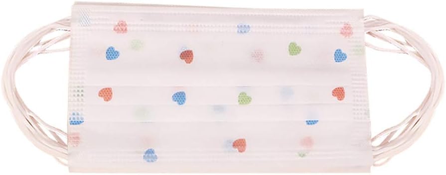 Lomee 10pcs Disposable Face Salon Dust Ear Loop Medical Mouth Flu Mask Comfortable elastic earloop Made of Breathable non-woven fabric Multi Usage (E)