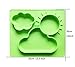 Ledsolver Food Grade Silicone Baby Plate and Baby Bib, Baby Suction Placemat for Toddlers(Green)