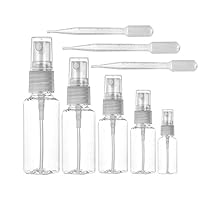 LLAMEVOL Small Mist Spray Bottle Travel Bottles Portable Reusable Refillable Container Plastic Clear Fine Nasal Sprayer For Make Up Salon and Skin Care BPA Free for Perfume and water