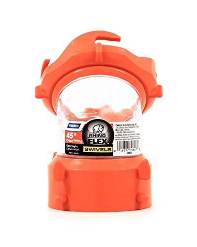 Clear 45 Degree RV Camper Sewer Hose Swivel Fitting Dump Holding Tank