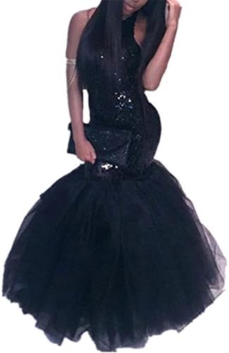 DreHouse Women's Sequins Mermaid Backless Prom Dresses 2017 Pagenat Dress