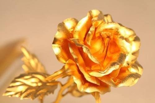 Shunye SY021 Best Valentine's Day Gift 24K Gold Foil Plated Golden Rose Gift Box (With Stand) (gold)