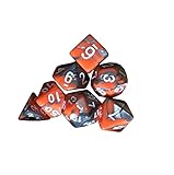 OVERMAL 7pcs/Set TRPG Game Dungeons & Dragons Polyhedral D4-D20 Multi Sided Acrylic Dice