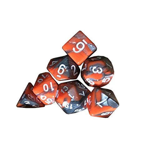 OVERMAL 7pcs/Set TRPG Game Dungeons & Dragons Polyhedral D4-D20 Multi Sided Acrylic Dice