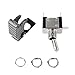 ESUPPORT Car Carbon Fiber Cover Blue LED Light Rocker Toggle Switch SPST ON Off Pack of 5