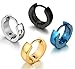 Jstyle Jewelry Stainless Steel Mens Womens Hoop Earrings Piercings Huggie 4 Pairs a Set