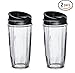 Nutri Ninja 24 oz Tritan Cups with Sip & Seal Lids. Compatible with BL480, BL490, BL640, & BL680 Auto IQ Series Blenders (Pack of 2)