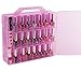 Zoostliss Transparent Pink Universal Clear Nail Polish Organizer Holder -Store 48 Bottles Adjustable Dividers