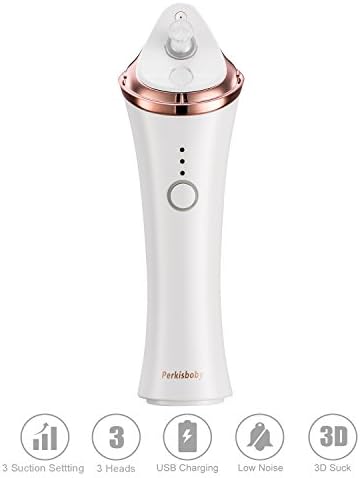 Blackhead Remover, USB Rechargeable Blackhead Vacuum Suction Remover, Electric Skin Cleanser Blackhead Extractor Tool with 3 Replaceable Suction Heads