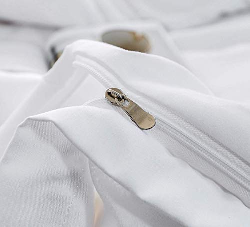 SORMAG Bedding Duvet Cover King Size 3 Piece, Ultra Soft Double Brushed Microfiber Hotel Collection, Duvet Cover with Zipper Closure, White - Thumbnail 4