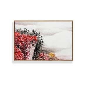 Framed Canvas Wall Art for Living Room, Bedroom Traditional Landscape Drawing Canvas Prints for Home Decoration Ready to Hang - 16x24 inches