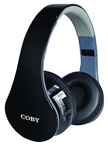 Coby CHBT-701-BLK Contour Bluetooth Stereo Headphones, Black