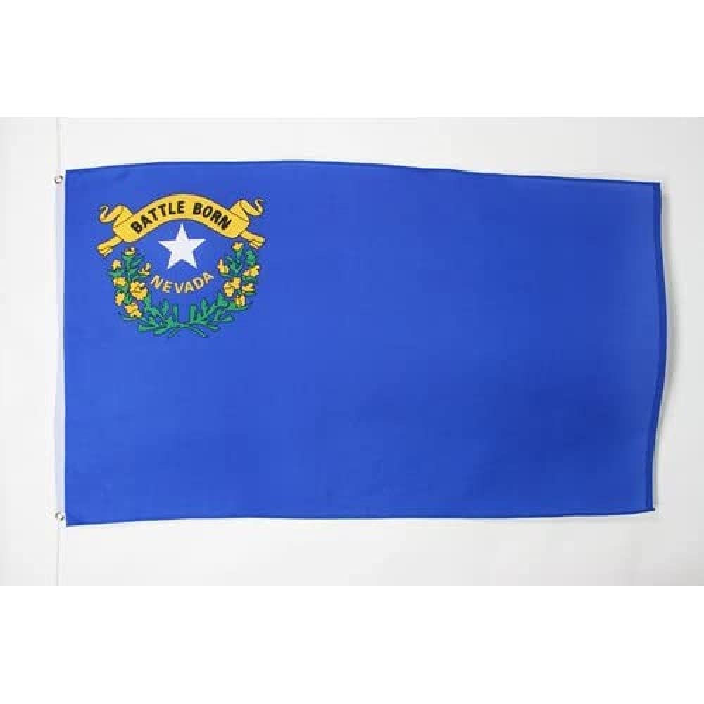 AZ FLAG - Nevada Flag - 3x5 Ft - 100D Polyester Us State Of Nevada Banner with Two Metal Grommets - Fade Resistant - Vivid Colors - 3' x 5' Feet - 150x90 Cm — image 1
