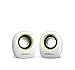 Earise AL-101 3.5mm Mini Computer Speakers, Powered by USB (White)