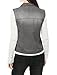 Allegra K Women's Buttoned Washed Denim Vest w Flap Pockets M Grey