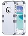 ULAK iPhone SE Case,iPhone 5S Case, Anti Slip Shock Resistance Protective Cover with Hybrid High Soft Silicone + Hard PC Case for Apple iPhone 5/5S/SE,Silver+Gray