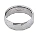 TUSEN JEWELRY Polished Facet Cut Shiny Tungsten Carbide Wedding Band Ring 8MM Size