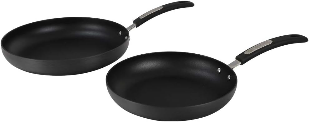 Othello 2-Piece Hard Anodized Frying Pans Nonstick Set, 9.5 in. + 11 in, Aluminum Fry Pans, Oven Safe, PFOA Free: Kitchen & Dining