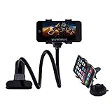 Set of 2 Flexible Goose Neck Mobile Phone Holder and Smartphone Car Mount for Car Office Desk Bed