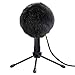 YOUSHARES Furry Windscreen Muff - Customized Pop Filter for Microphone, Deadcat Windshield Wind Cover for Improve Blue Snowball iCE Mic Audio Quality (Black)