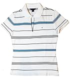 Tommy Hilfiger Womens Buttonless Logo Polo Shirt