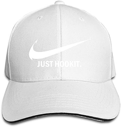 Just Hook It Fishing Snapback Cap Fitted Baseball Caps White