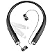 Bluetooth Headphones, AMORNO Foldable Wireless Neckband Headset with Retractable Earbuds, Sports Sweatproof Noise Cancelling Stereo Earphones with Mic