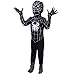 Wraith of East Boys Venom Black Spiderman Costume Kids Superhero Cosplay Spandex Bodysuit (Medium)
