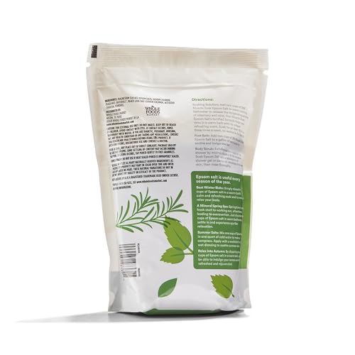 365 BY WHOLE FOODS MARKET, EPSOM SALT MUSCLE SOAK, MADE WITH ACTIVATED CHARCOAL & ESSENTIAL OILS, 48 OUNCE