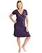 Kindred Bravely Ultra Soft Maternity & Nursing Nightgown Dress (Eggplant, Medium)