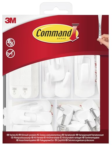 Command General Purpose Variety Kit, Assorted Adhesive Strips and Hangers