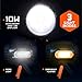 Rugged Camp Titan X10 Rechargeable Spotlight - 1000 Lumens - High Powered 10W LED Bright Flashlight - Work Light & Tripod - Perfect for Camping, Hiking, Hunting, Emergencies & Outdoors (Black/Orange)