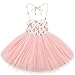 Flofallzique Summer Toddler Party Dress Vintage Floral Tulle Girls Tutu Dress for 0-8 Years(pink,3)
