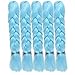 UHair Light Blue Jumbo Braiding Hair Extensions Jumbo Braid Crochet Colorful Hair High Temperature Synthetic Fiber Hair Extension for Women(100G/pc, 3 pcs/lot)