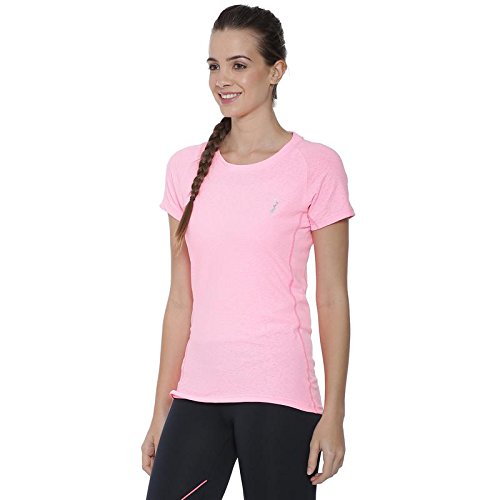 campus sutra solid women round neck pink sports jersey