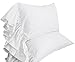 Queen's House White Ruffles Bed Sheet Set Cotton 4-Piece King Size-Style G