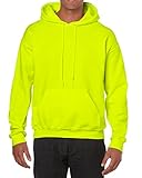Gildan Men's Heavy Blend Fleece Hooded Sweatshirt G18500, Safety Green, X-Large