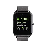 MSRM Smart Watch Bluetooth Touch Screen Flexible Band Unlocked Watch Cell Phone for Android Smartphones and iPhone (Black)