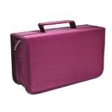 Siveit 128 Capacity CD/DVD Case Wallet, Binder, Storage, Holder, Booklet for Car, Home, Office and Travel (Rose)